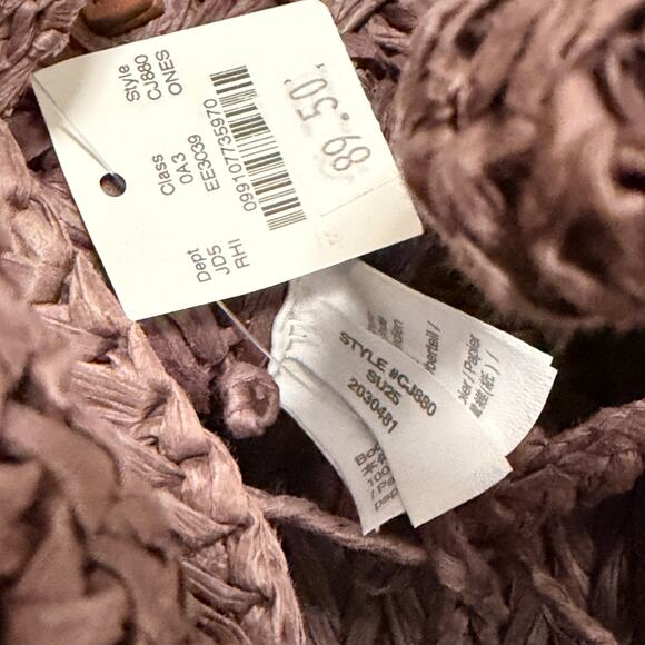 J.Crew Small Malta Handwoven Straw Crossbody Tote Bag — Brown - Picture 6 of 8